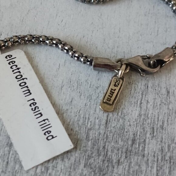 Shablool Israel Floating Heart Electroform St Slv 925 Pendant w Popcorn necklace - Picture 16 of 16